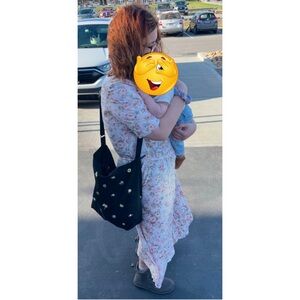 Vintage 80/90s Pastel Floral Cottagecore Button Front Maxi Dress